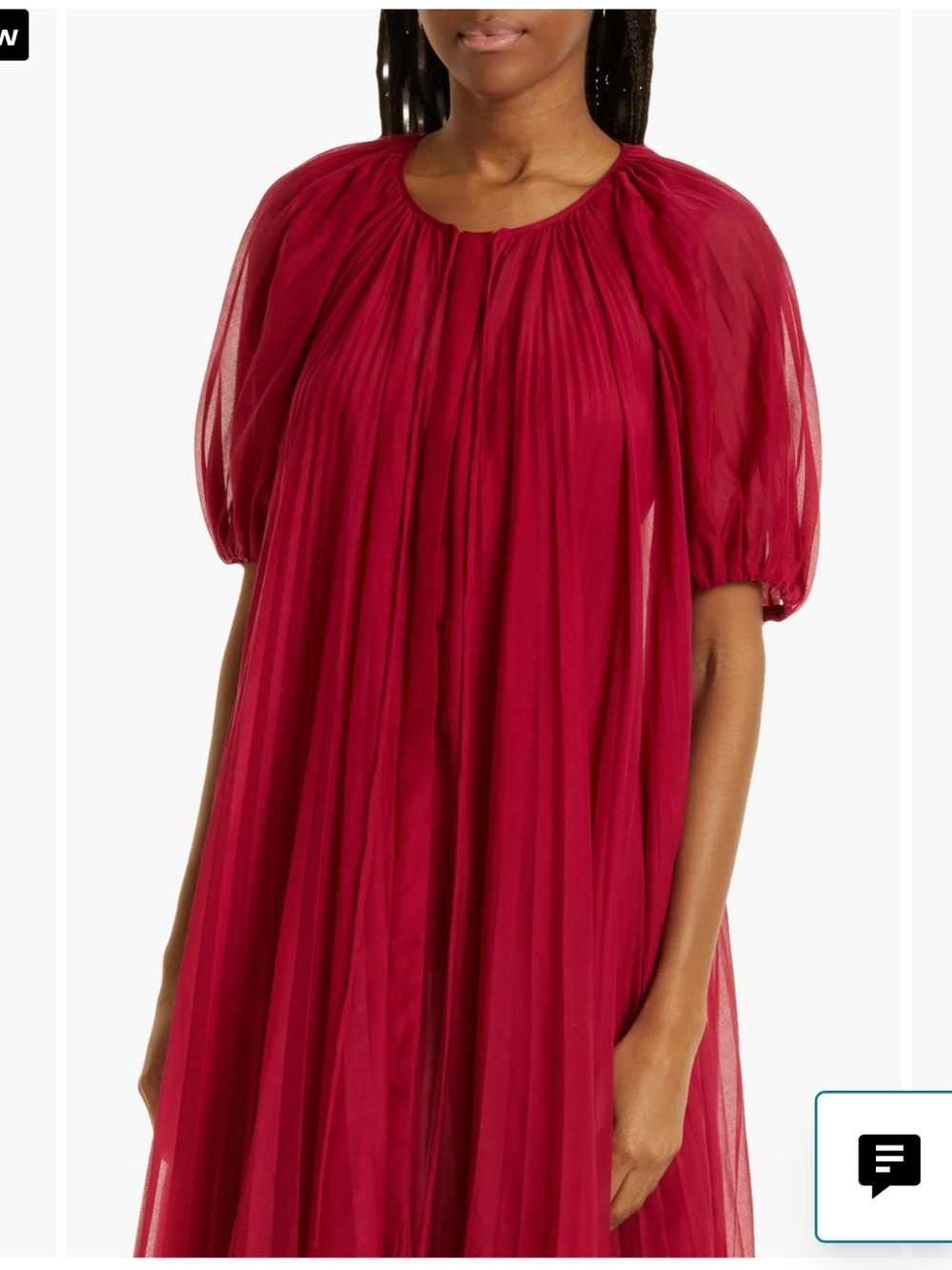 Sunburst Pleat Elbow Sleeve Maxi Dress - Picture 5 of 7